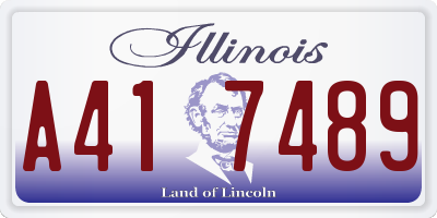 IL license plate A417489