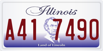 IL license plate A417490