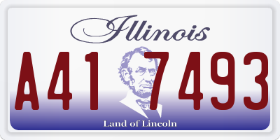 IL license plate A417493