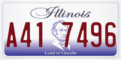 IL license plate A417496