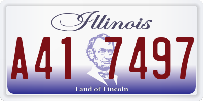 IL license plate A417497