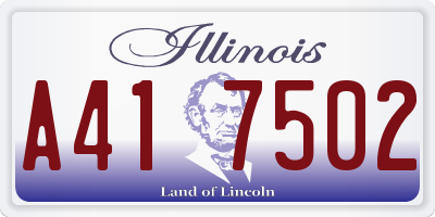 IL license plate A417502