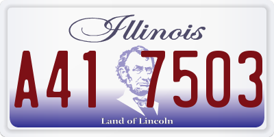 IL license plate A417503