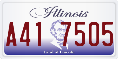 IL license plate A417505