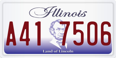 IL license plate A417506