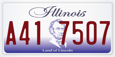 IL license plate A417507