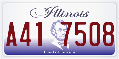 IL license plate A417508