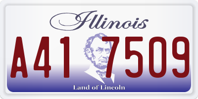 IL license plate A417509