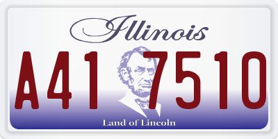 IL license plate A417510