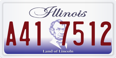 IL license plate A417512
