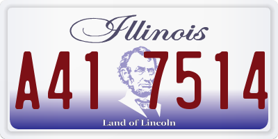 IL license plate A417514