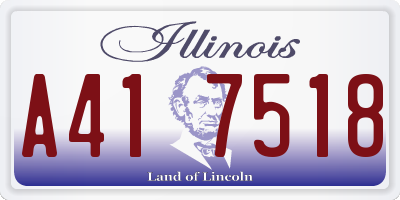 IL license plate A417518