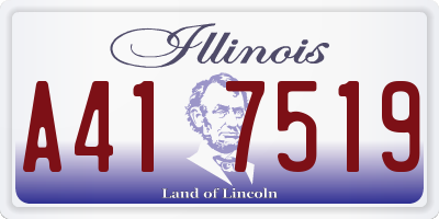 IL license plate A417519