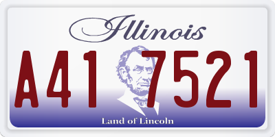 IL license plate A417521