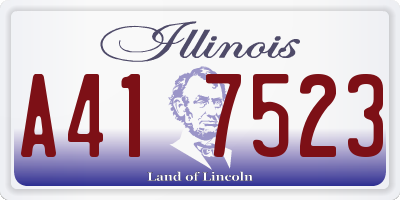 IL license plate A417523