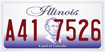 IL license plate A417526