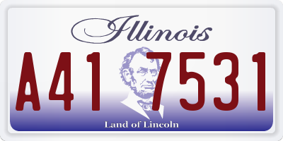 IL license plate A417531