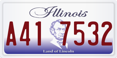 IL license plate A417532