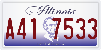 IL license plate A417533