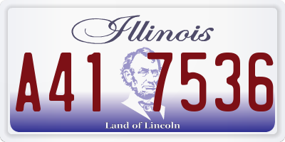 IL license plate A417536