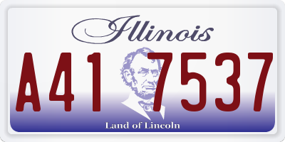 IL license plate A417537