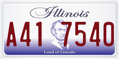 IL license plate A417540