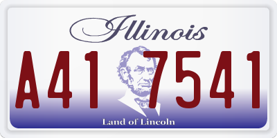 IL license plate A417541