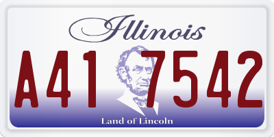 IL license plate A417542