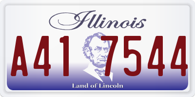 IL license plate A417544