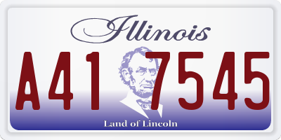 IL license plate A417545