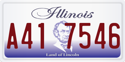 IL license plate A417546