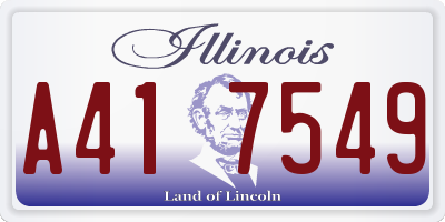 IL license plate A417549