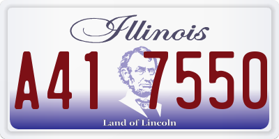 IL license plate A417550
