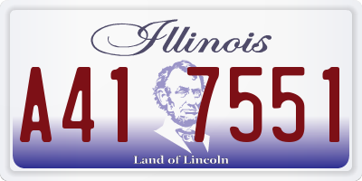 IL license plate A417551