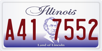 IL license plate A417552