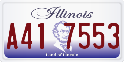 IL license plate A417553