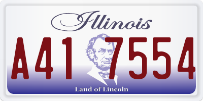IL license plate A417554