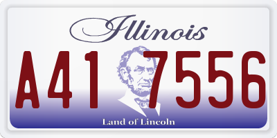 IL license plate A417556