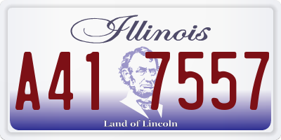 IL license plate A417557