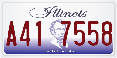 IL license plate A417558