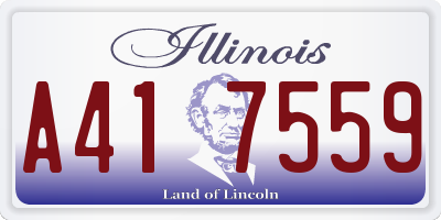IL license plate A417559