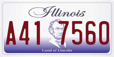 IL license plate A417560