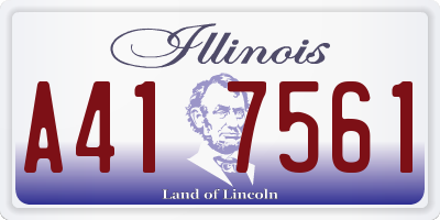 IL license plate A417561