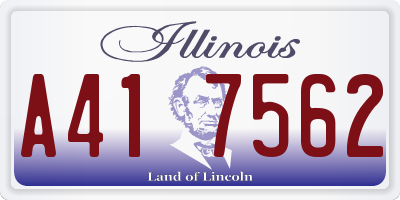 IL license plate A417562