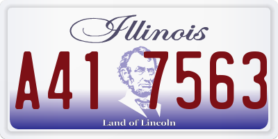 IL license plate A417563