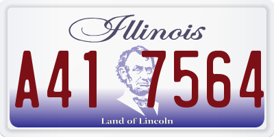 IL license plate A417564