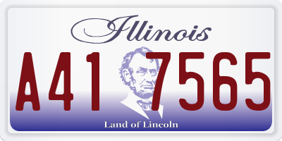 IL license plate A417565