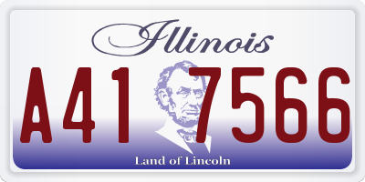 IL license plate A417566