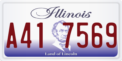 IL license plate A417569
