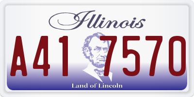 IL license plate A417570